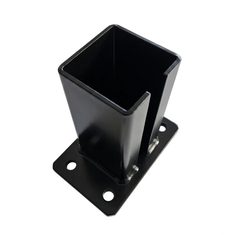 Pfostenfuß für Zaunpfosten 80x80 mm 8 mm schwarz 000-786 (4)
