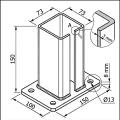 Pfostenständer für Zaunpfosten 80x80 mm 8 mm verzinkt 000-785 (5)