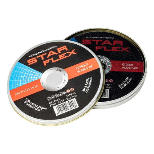 Starflex – Trennscheiben-Set für Stahl und Edelstahl 125×1,0 mm (10 Stk.) 000-950 (1)