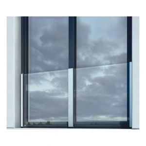 Kozza KB5100 – Französischer Balkon aus Aluminium H1100 mm, Glas 16–17,52 mm, matt eloxiert