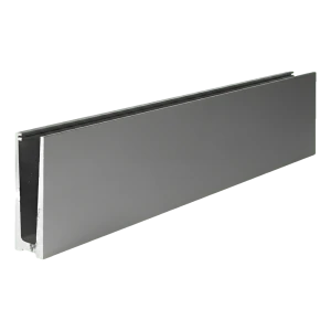 Kozza Aluminium U-Profil für rahmenlose Glasgeländer 5000 mm – Montage von oben, Satin