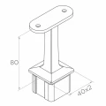 PSG Flachhandlaufstütze geklebt für Pfosten 40×40 mm – Edelstahl AISI 304 satiniert 001-051 (2)